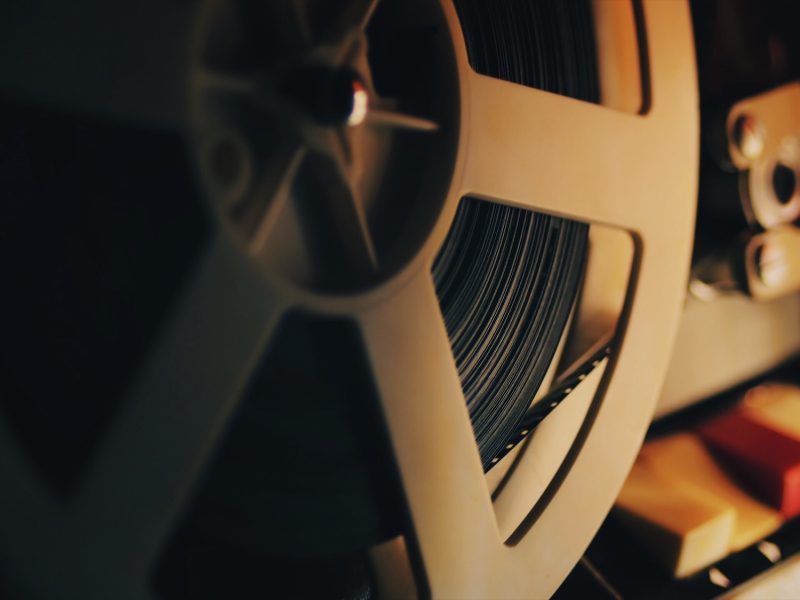 Film projector, cinema reels